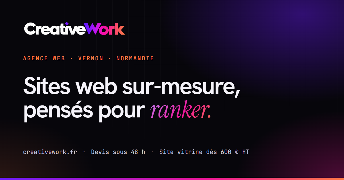 CreativeWork — Agence de création de sites web & SEO sur-mesure
